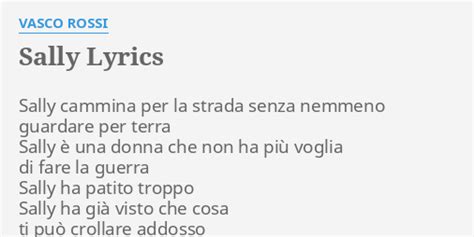 testo canzone sally di vasco rossi